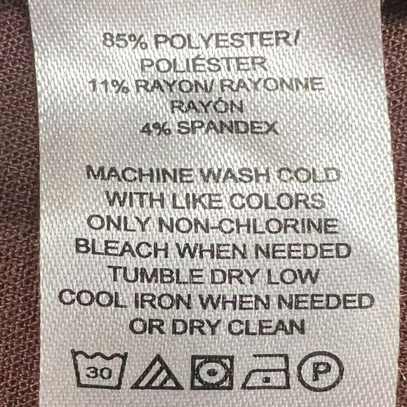 Ann Taylor Size 6 High Rise Slim Leg Cropped Pant Burgundy Stretch Career Office - Picture 8 of 8